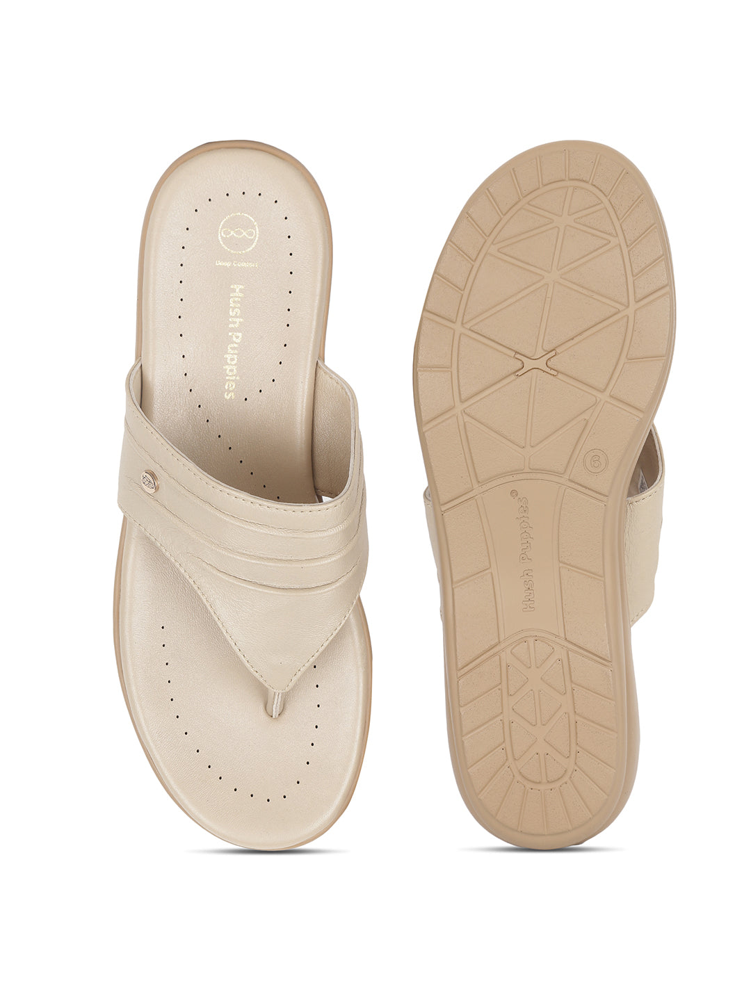 Hush Puppies Women Off White Wedge Heel Thong Sandal - Off White - View 4