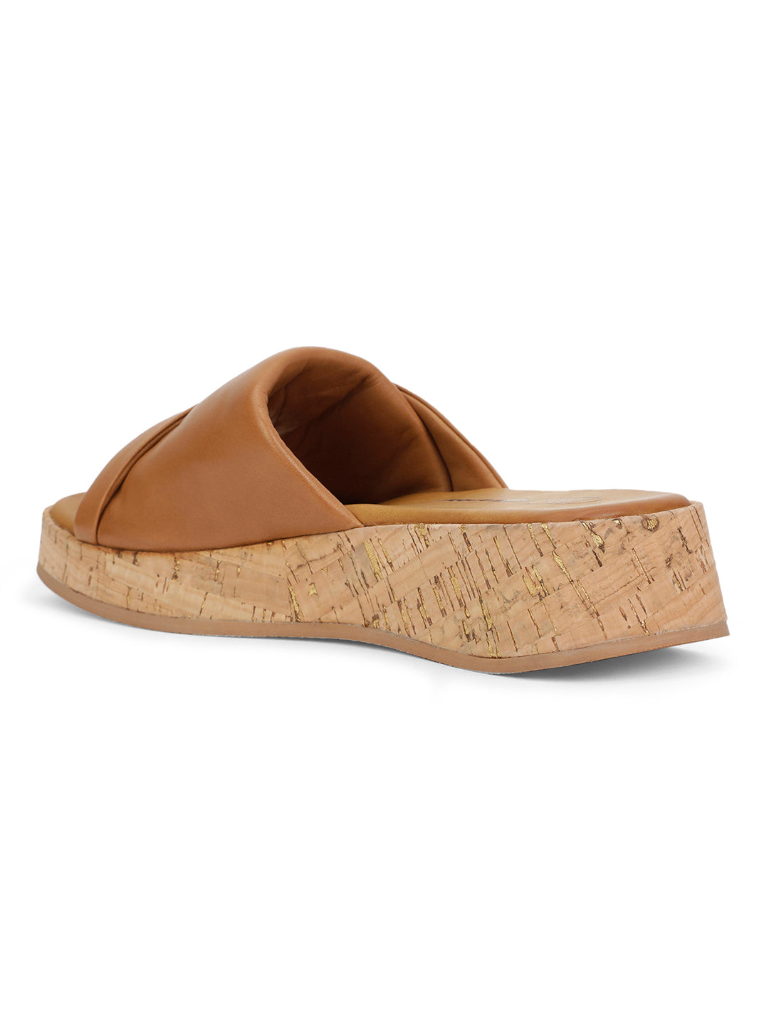 Hush Puppies Women Tan Wedge Heel Mule Sandal - Tan - View 3
