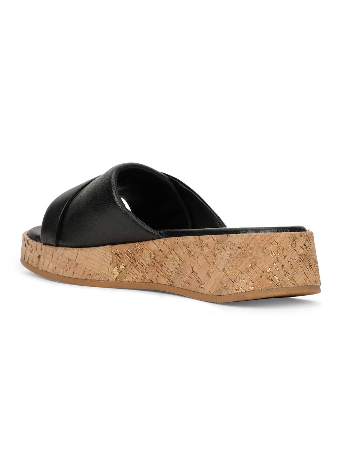 Hush Puppies Women Black Wedge Heel Mule Sandal - Black - View 3