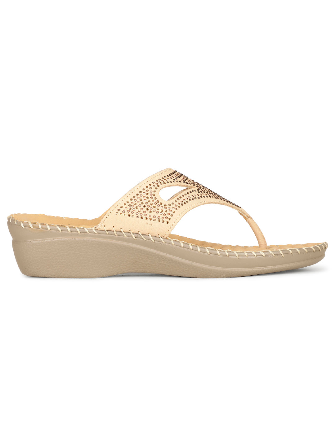 Scholl Women Yellow Wedge Heel Thong Sandal - Yellow - View 2