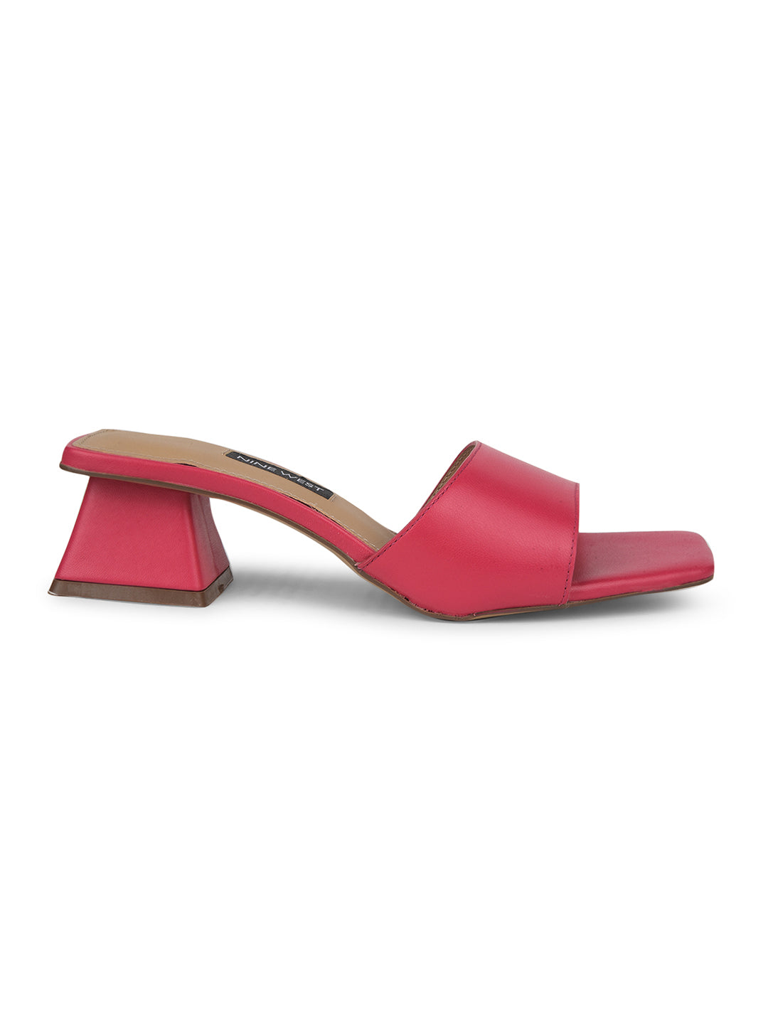 Nine West Women Square-Toe Block Heel Mule Sandal - Pink - View 2