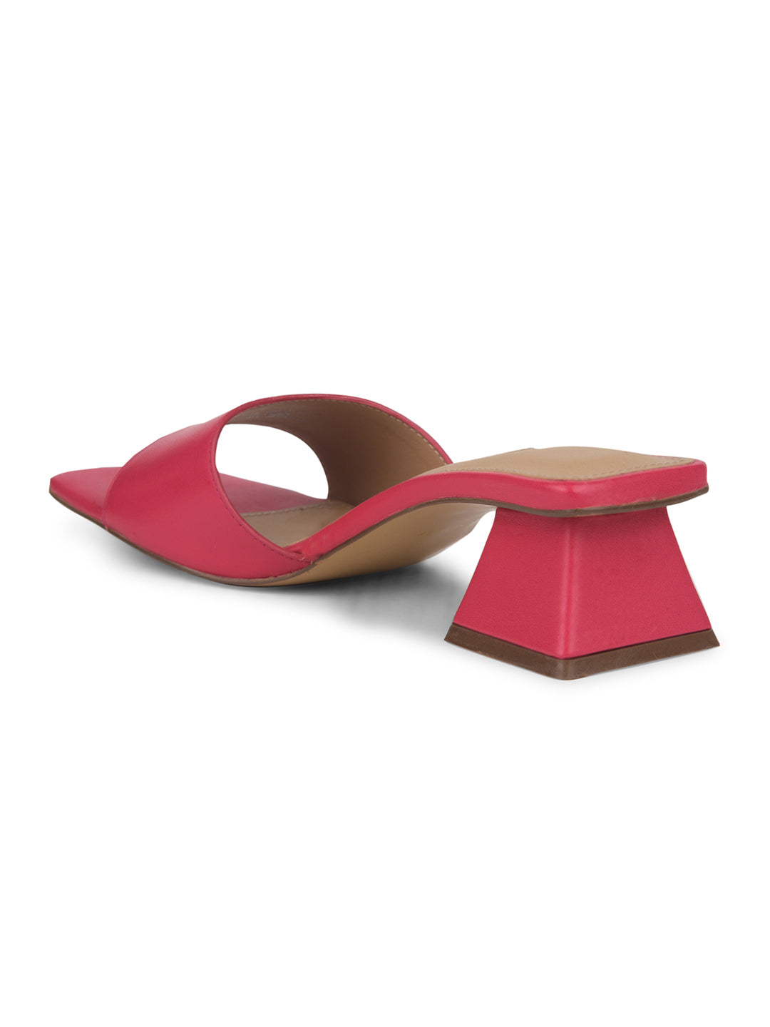 Nine West Women Square-Toe Block Heel Mule Sandal - Pink - View 3