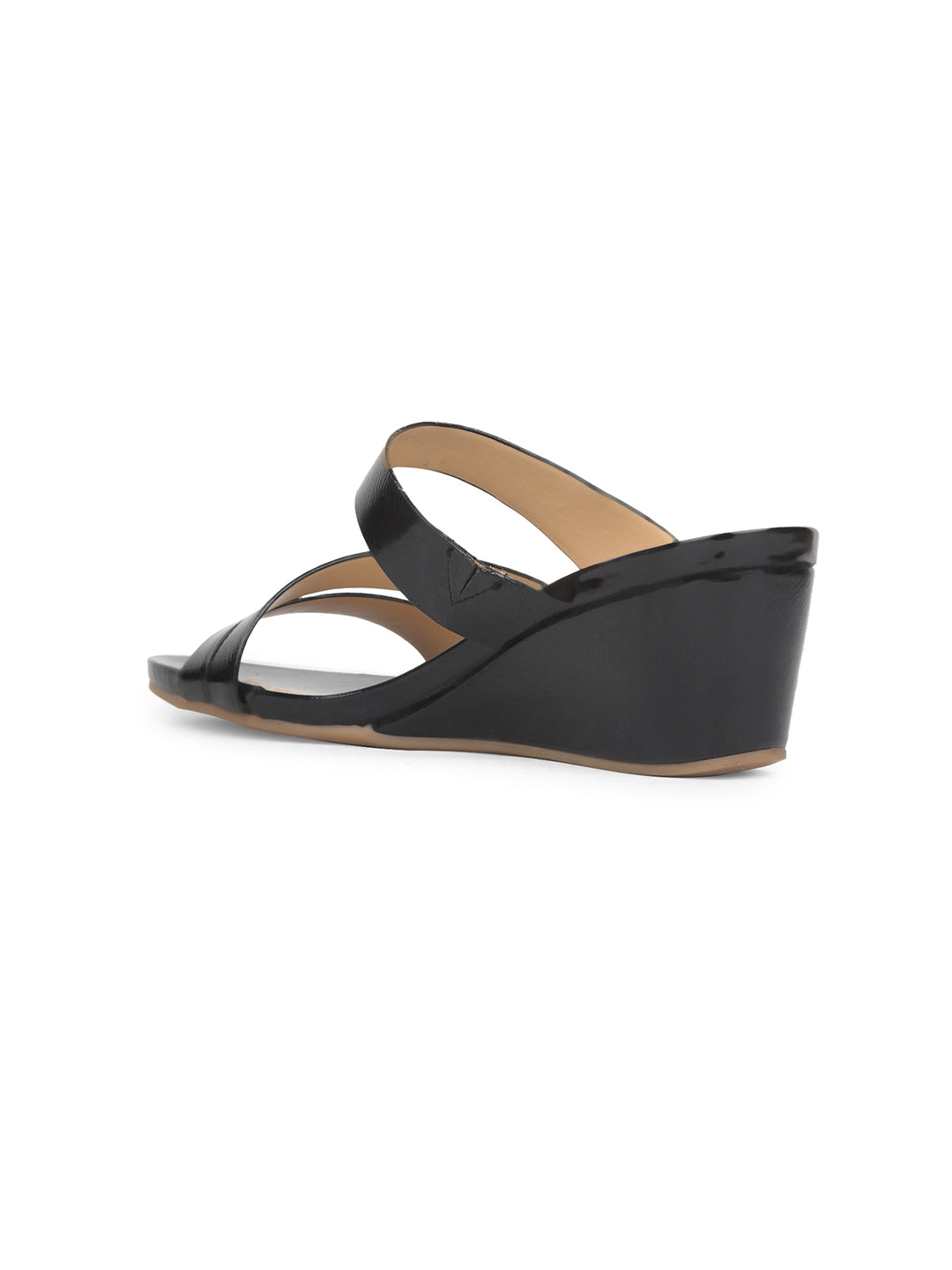 Hush Puppies Women Black Wedge Heel Mule Sandal - Black - View 3
