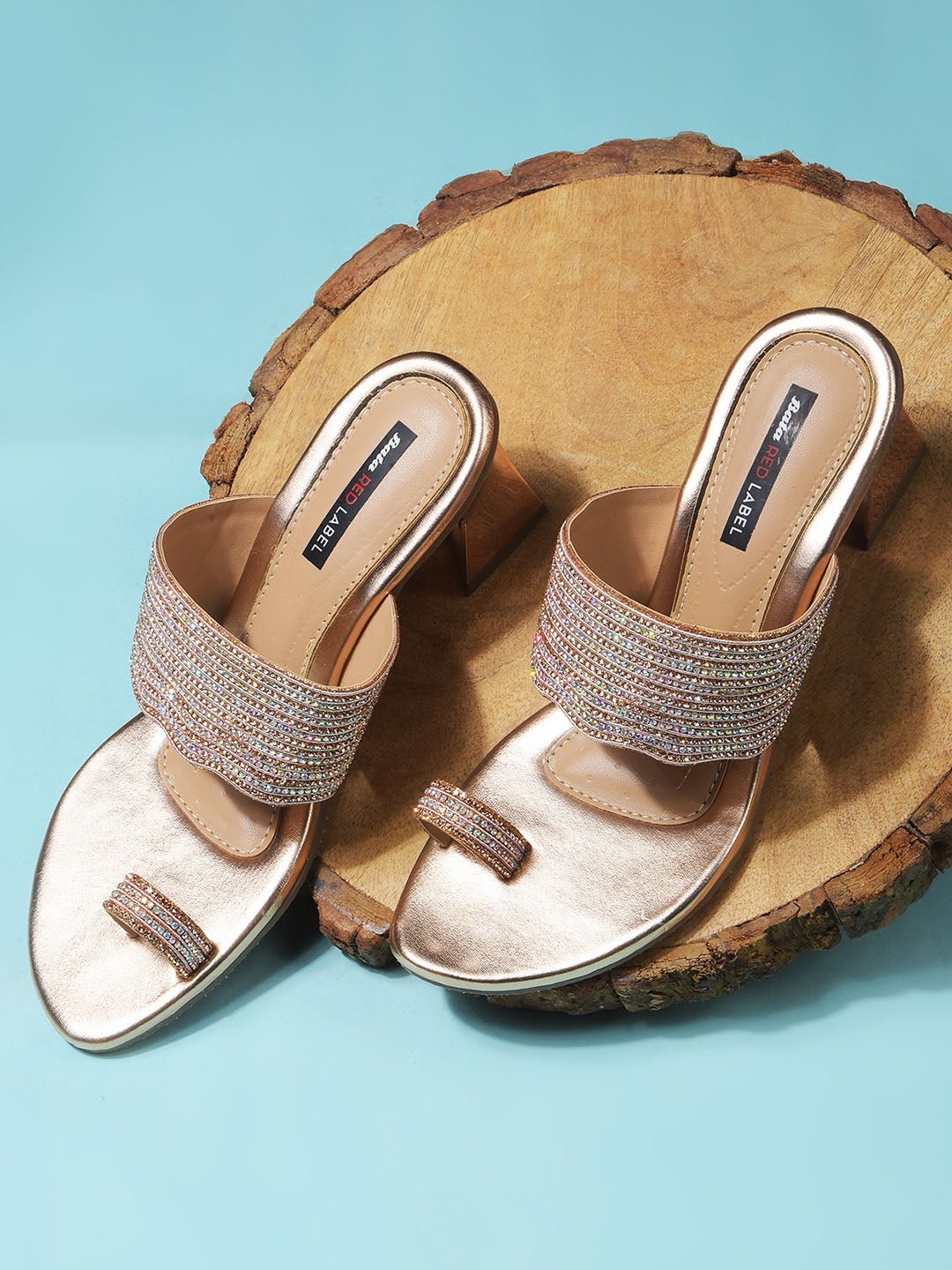 Bata Women Nude Block Heel Toe Ring Sandal - Nude - View 6