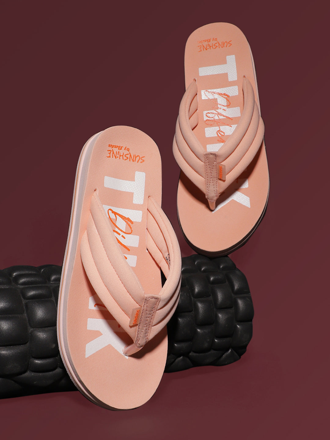 Bata Women's Peach Casual Thong Flip-Flops - Peach