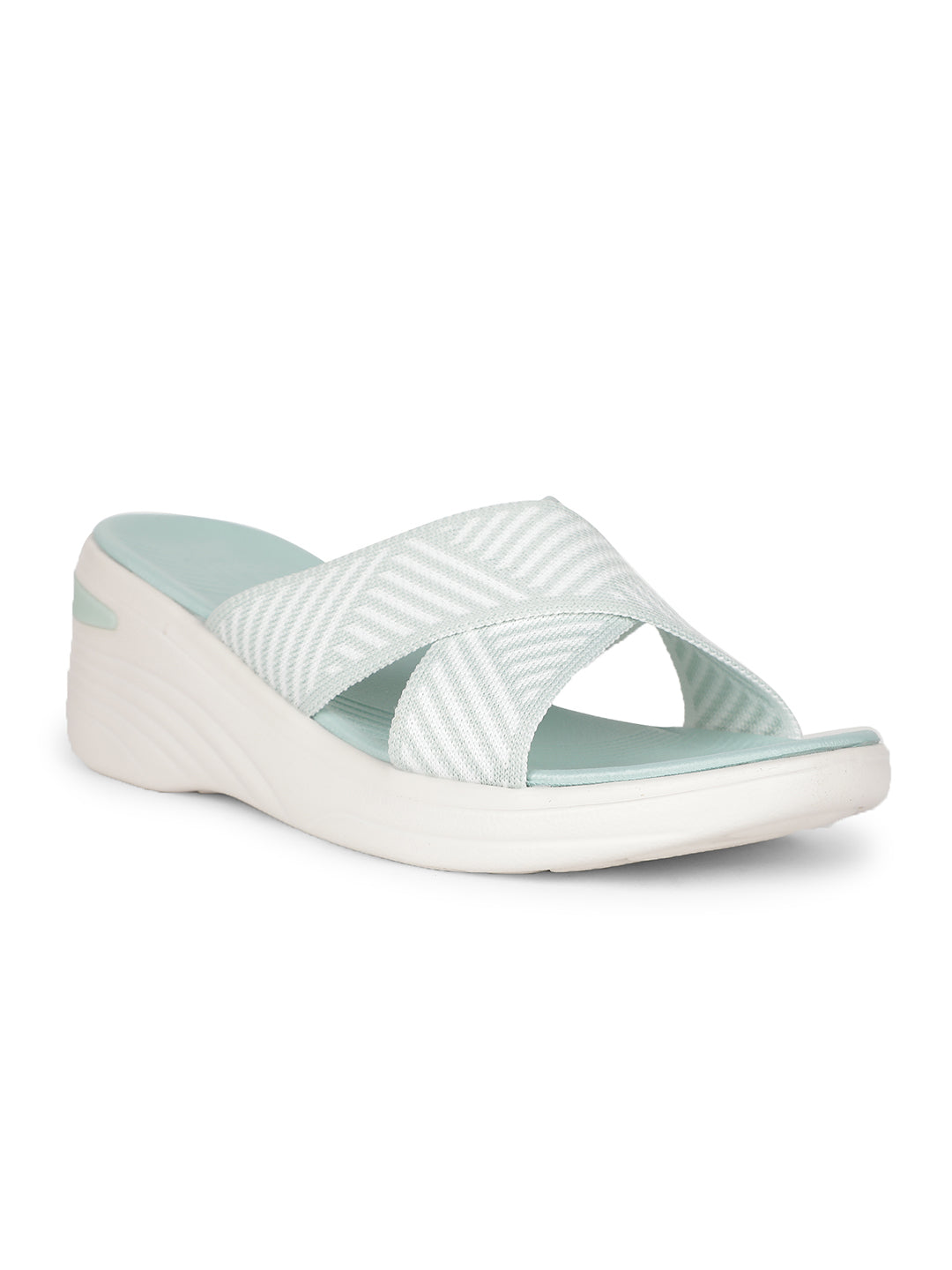 Bata Comfit Women Green Wedge Heel Mule Sandal - Green - View 1