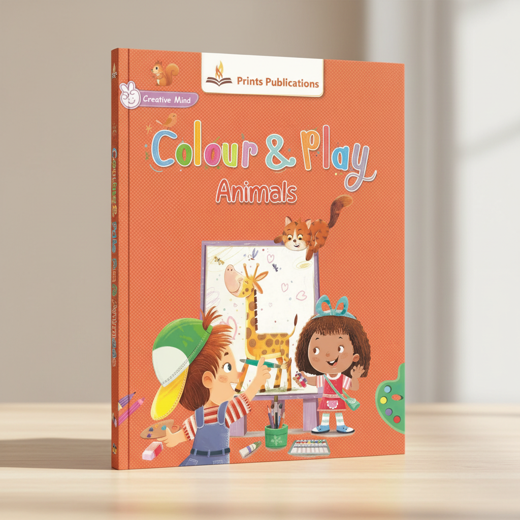 Colour and Play: Animals -Fun Learning Colouring Book for Kids Prints Publications