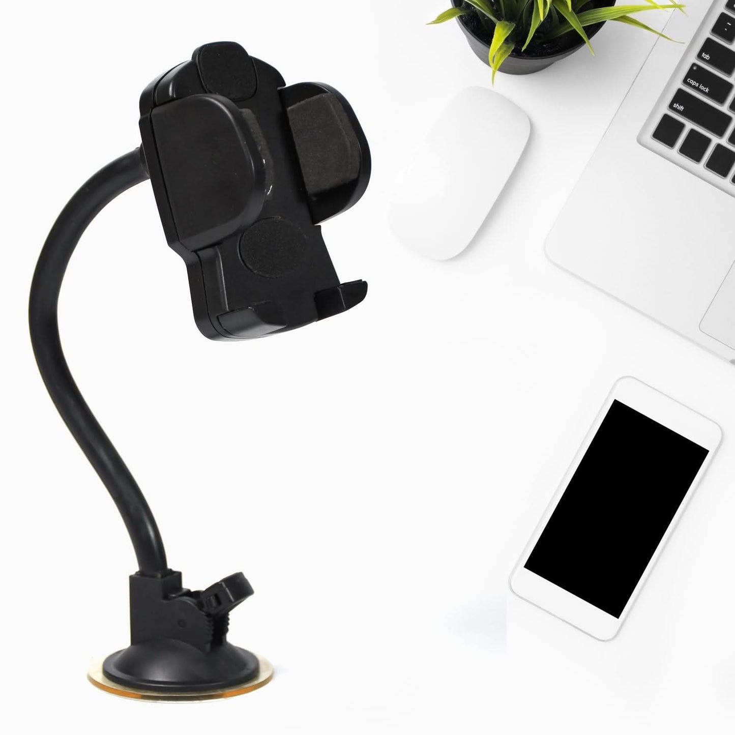 Car Phone Mount Long Arm Mobile Holder with Strong Suction Cup