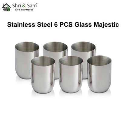 Stainless steel 6 pcs glass majestic (300ML each)