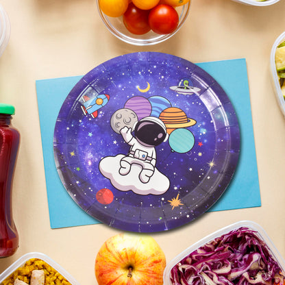 Round Plates Disposable Paper Plates  Happy Birthday Gift (10 Pcs Set  Mix Design)