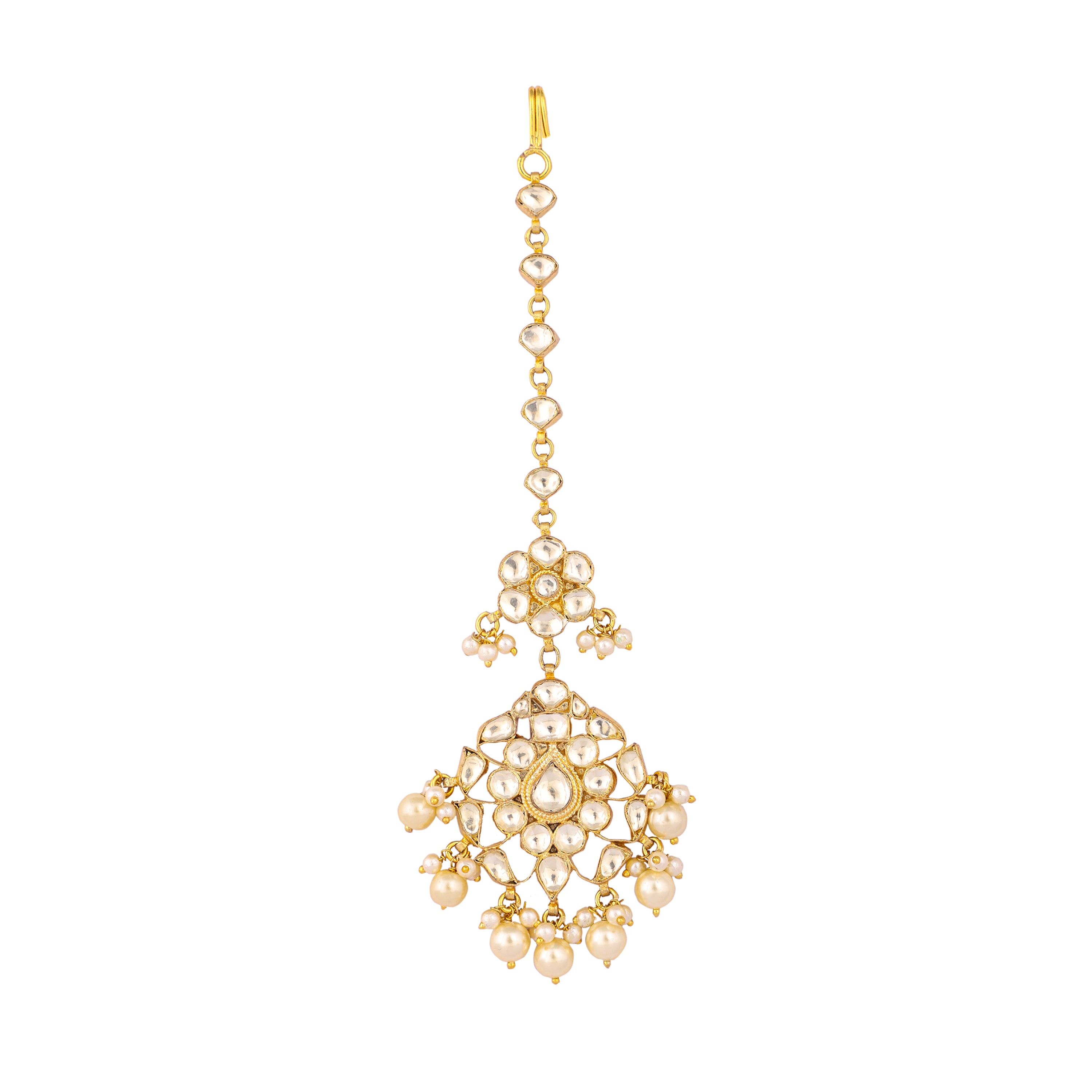 22K Gold-Plated Kundan Maang Tikka