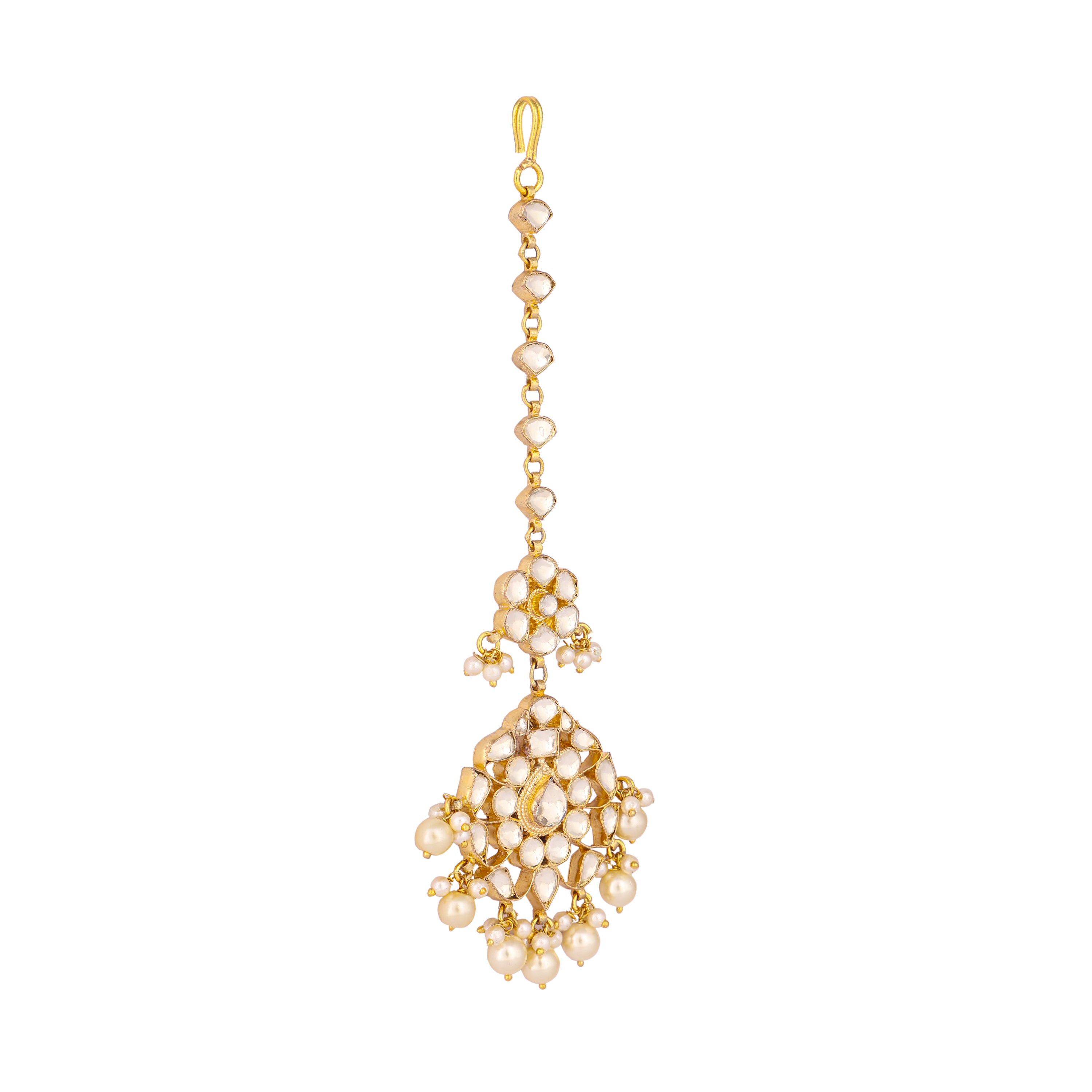 22K Gold-Plated Kundan Maang Tikka