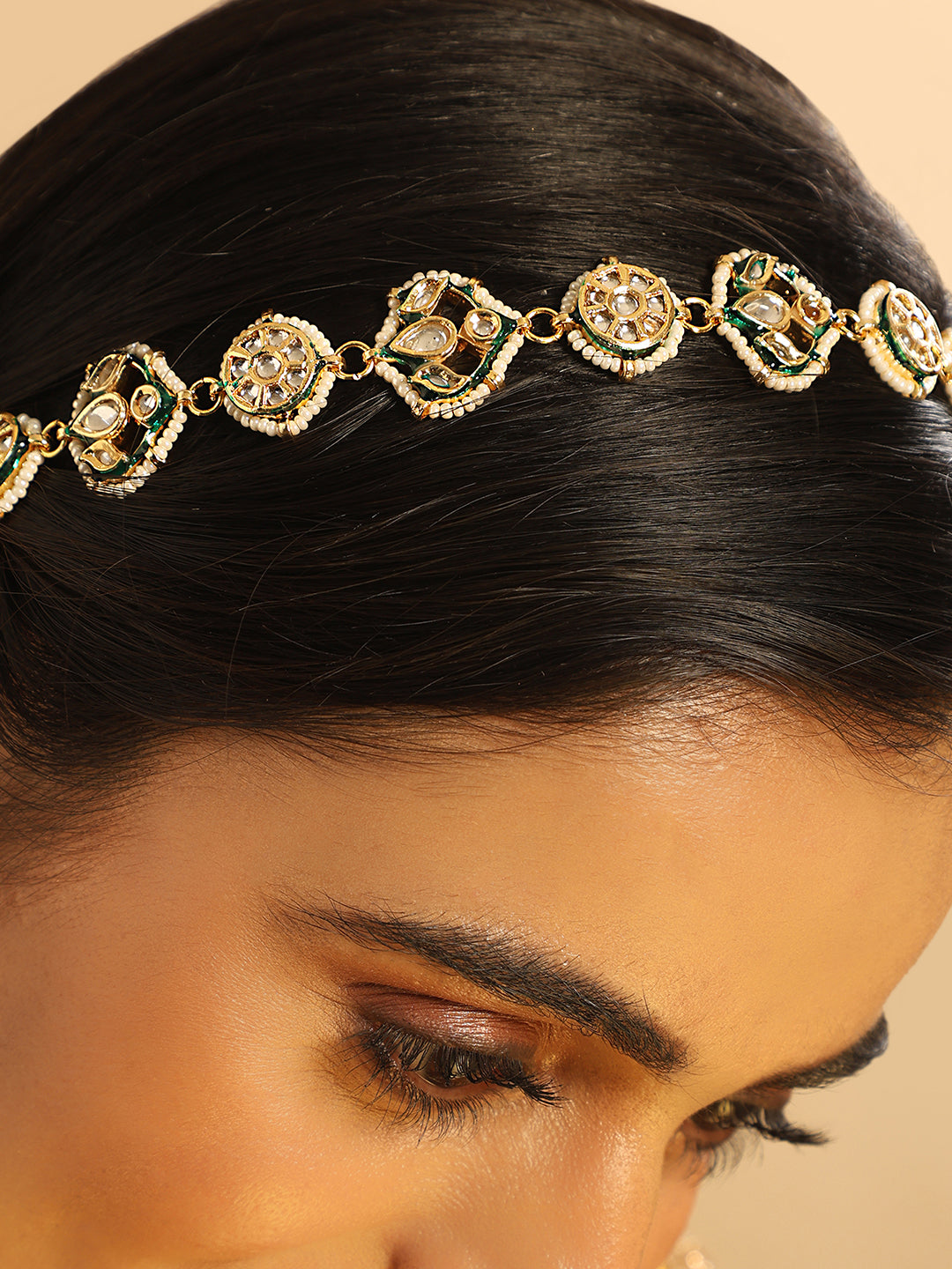 22K Gold Plated Kundan Ornate Royal Necklace
