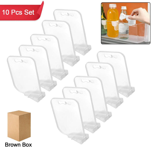 Plastic Storage Baskets Space Allocator Refrigerator Organizer Bins Partition Clip (10 Pcs Set)