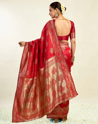 AXONIT Wedding & Festive Jacquard Saree with Heavy Zari Weaving