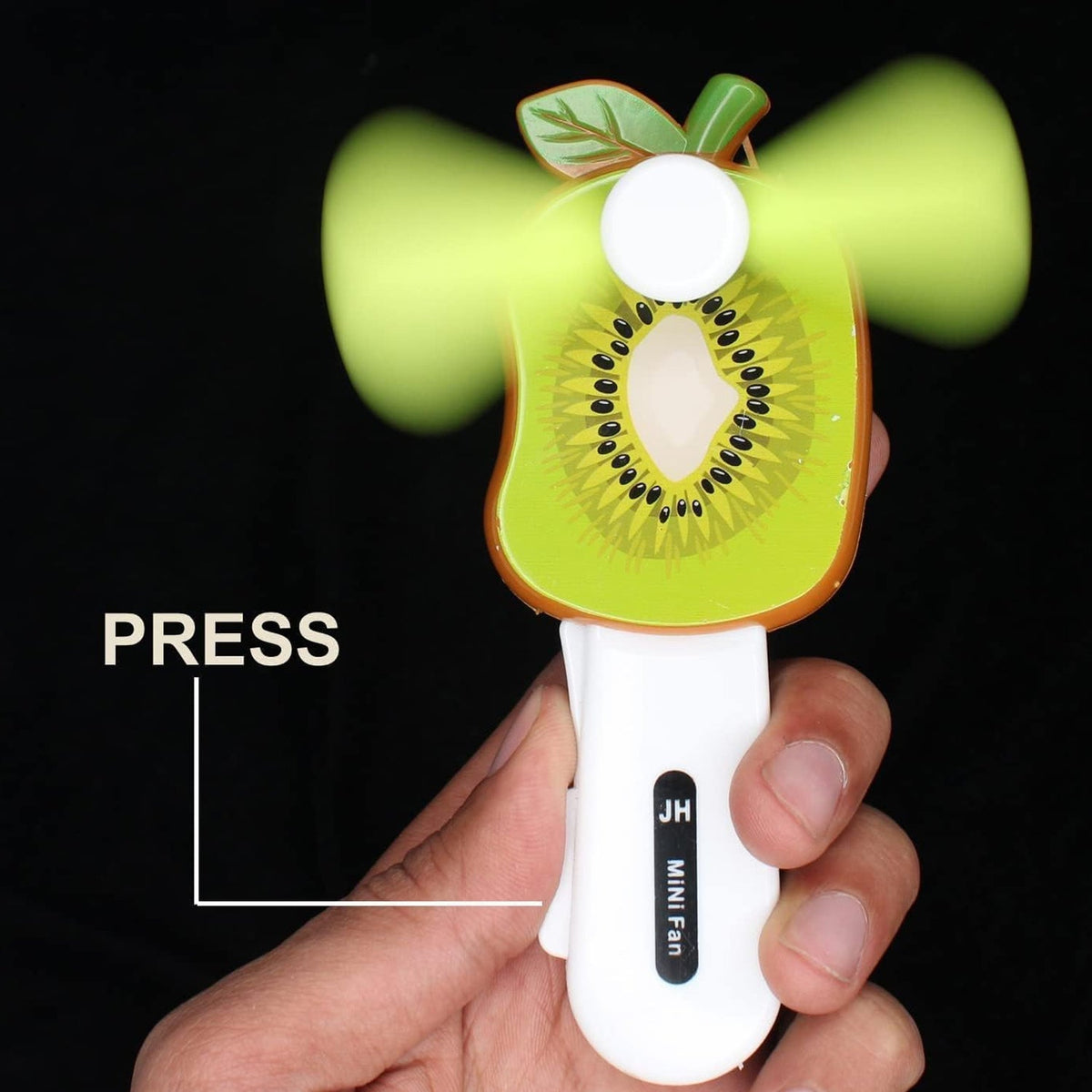 Mini Hand Pressure Fruit-shaped Fan For Kids (1 Pc  Mix Design) HP DD