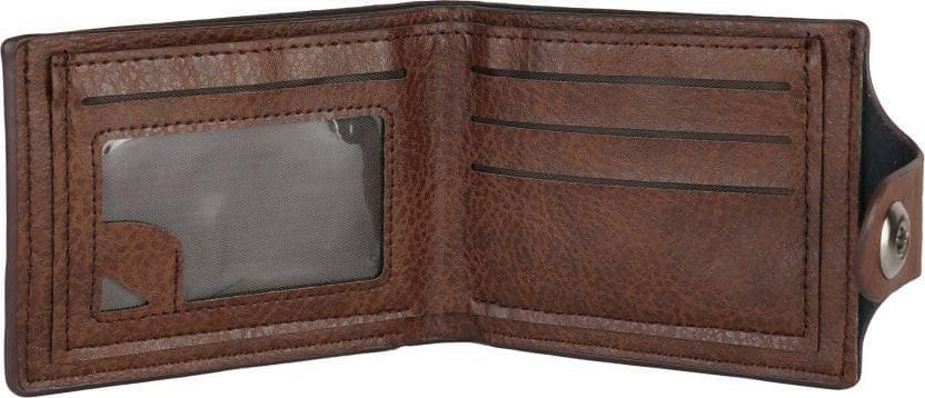 ZEVORA Men Casual Trendy Brown Genuine Leather Wallet (3 Card Slots) - HalfPe