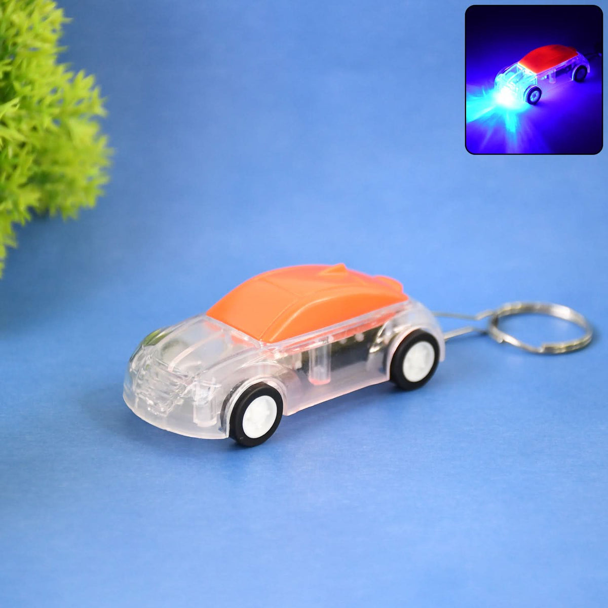 Mini Car Shape Led Keychain Light +(1 Pc Random Color) HP DD