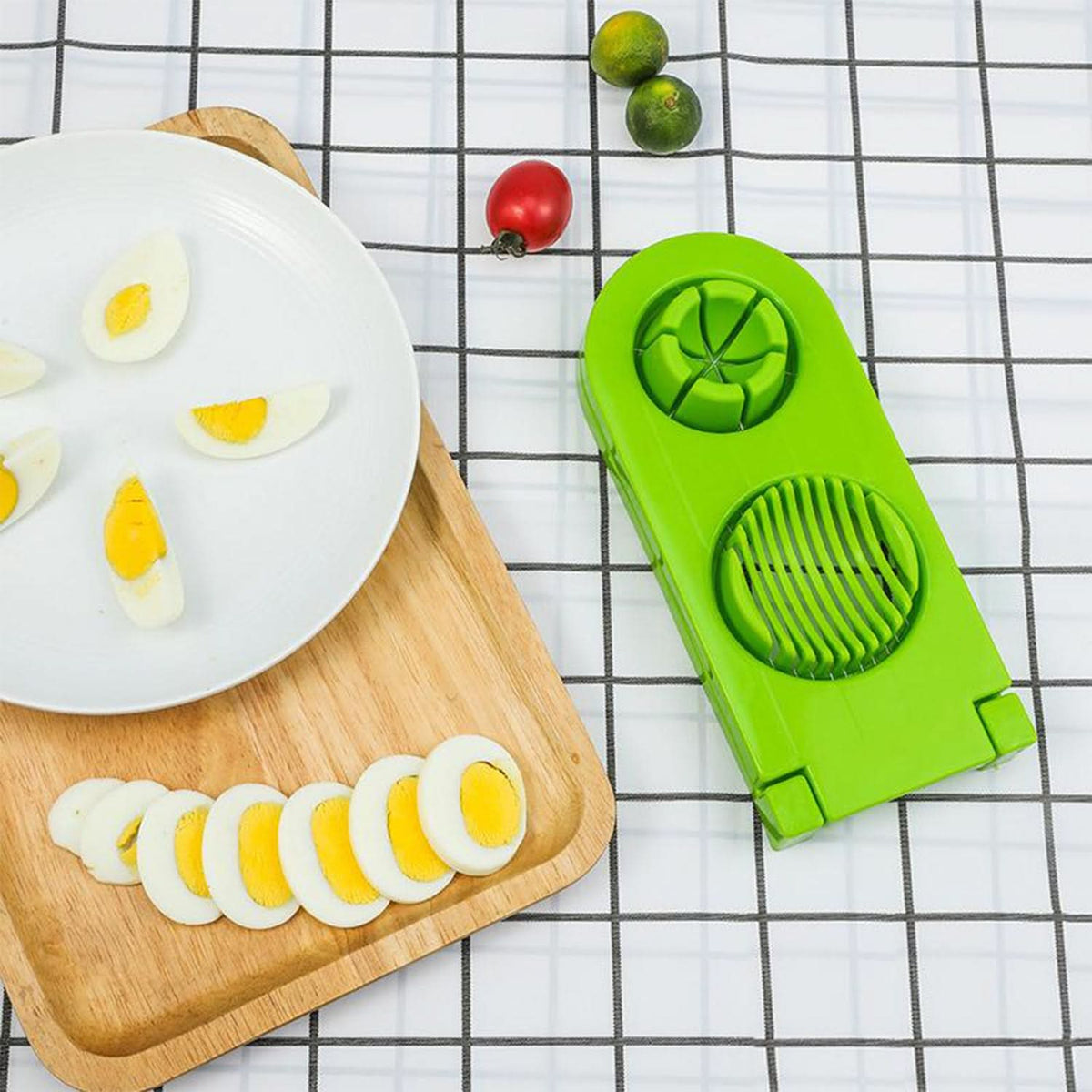 2-in-1 Egg Cutter with Stainless Steel Wire Easy Slicing Tool HP DD