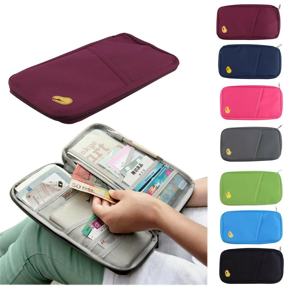Travel Passport Pouch Wallet Organizer Secure Document Holder