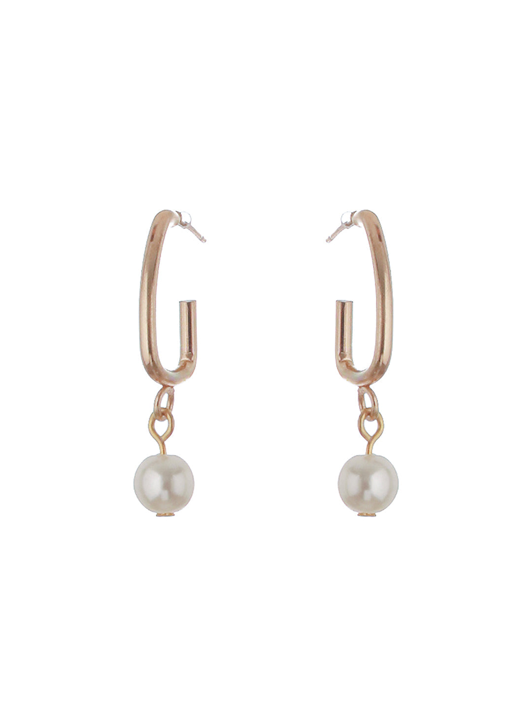 Gold-Plated And Pearl Beaded Necklace With Drop Earrings