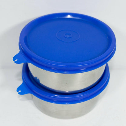 Capsule Container Forlock Steel Container With Bag (400ml *2 Container Forlock Steel Container With Bag) - HalfPe