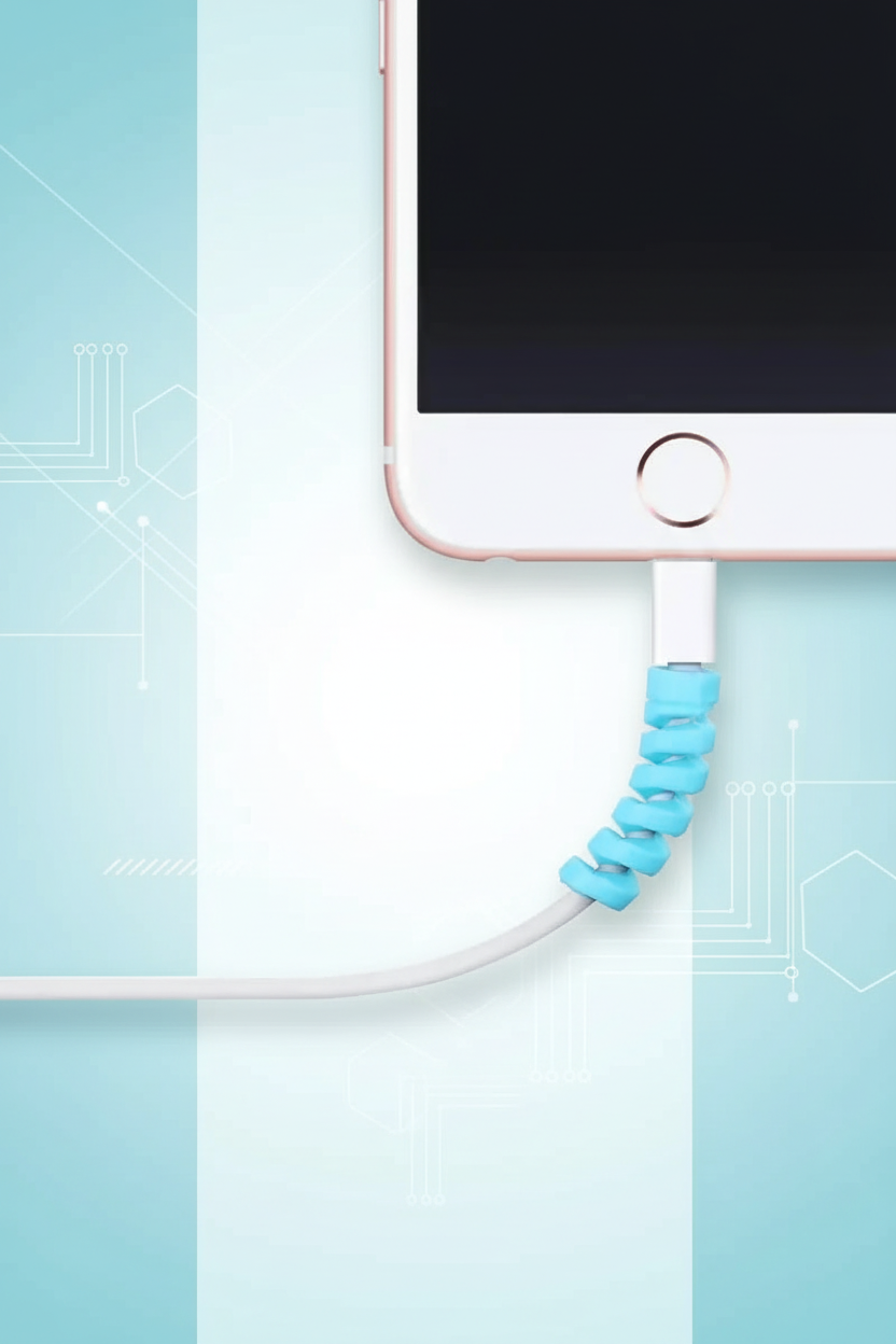 Silicone Spiral Cable Protector 4 Pcs (Wire Protector) For Charging Cables, Data Cables, Earphones (Multicolor) SUPER