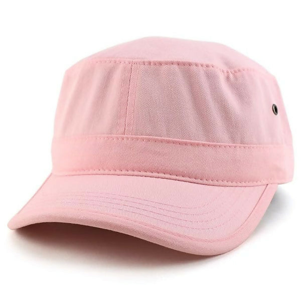 X-Lent_Caps_-_Cotton_Army_Cap_Cadet_Hat_Military_Flat_Top_Adjustable_Baseball_Caps_for_Men_Women_Pink_-_Tomorrow_Fashion_-_-5226903