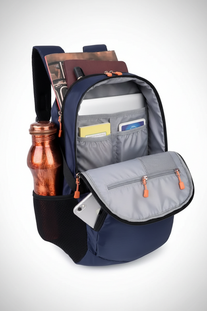 15 L Waterproof Solid Casual Backpack for Unisex - Blue SUPER