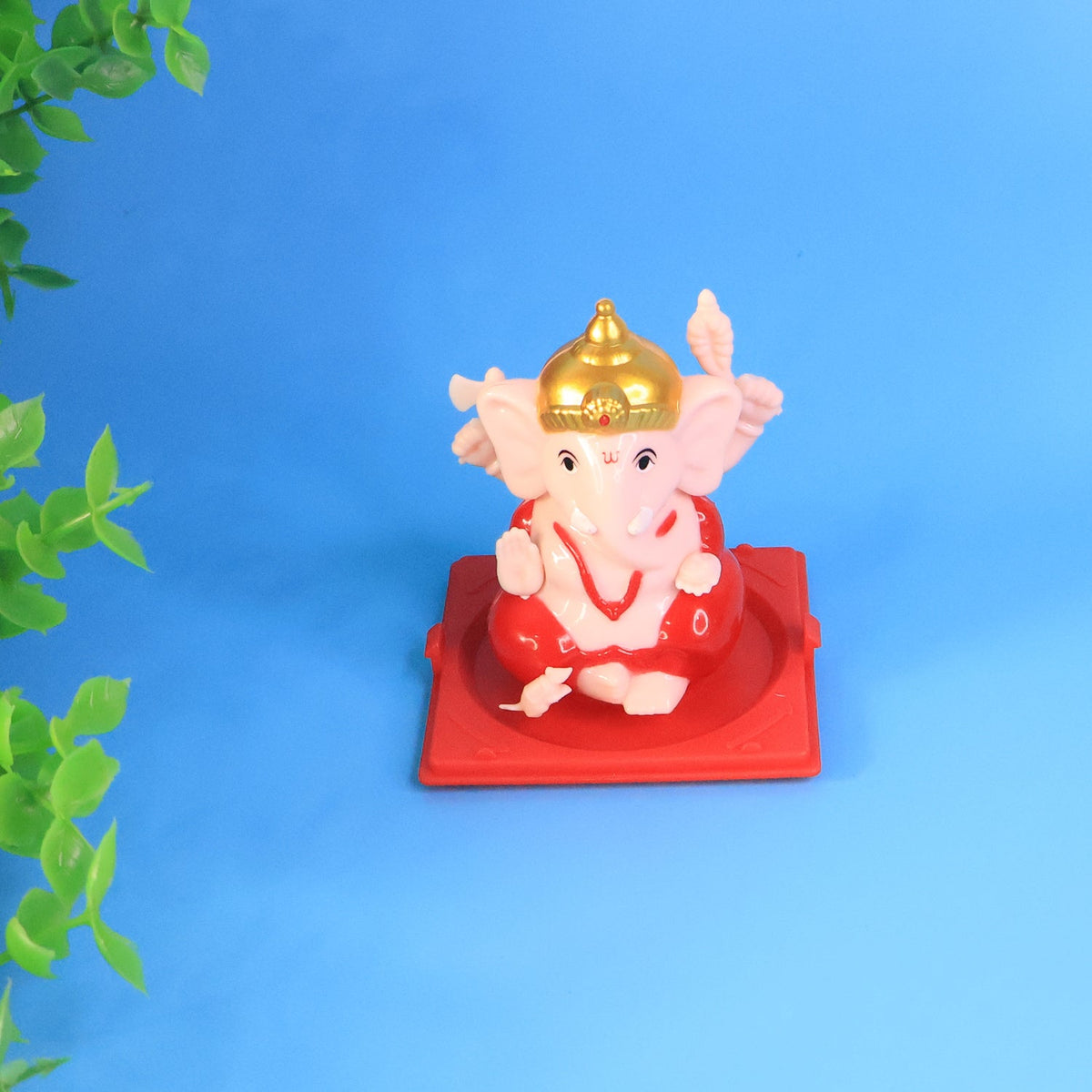 Decorative Small Lord Ganesh Idol In Transparent Case (1 Pc) HP DD