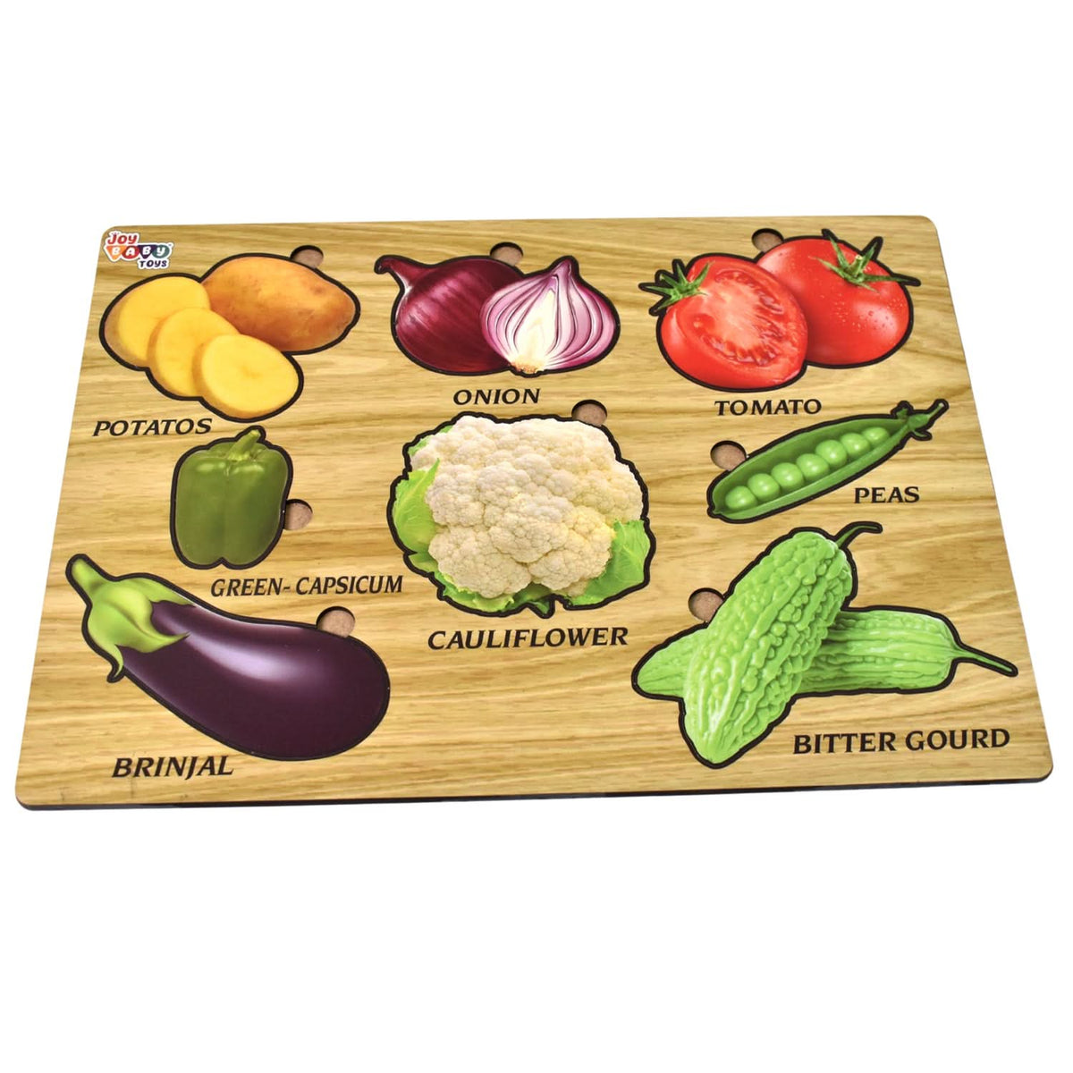 Wooden Vegetable Puzzle Learning Educational Board (1 Set  2820 Cm) HP DD