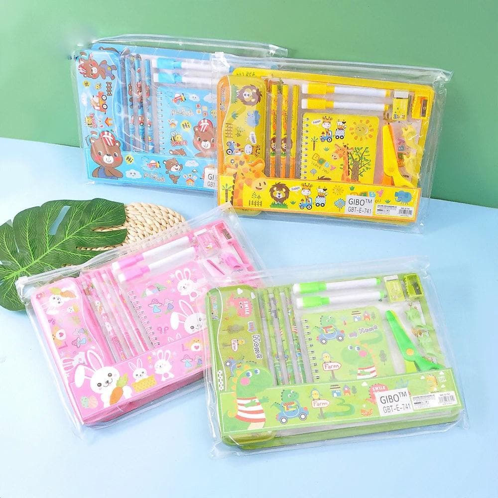 13 in 1 stationery combo set for all (Green) - HalfPe