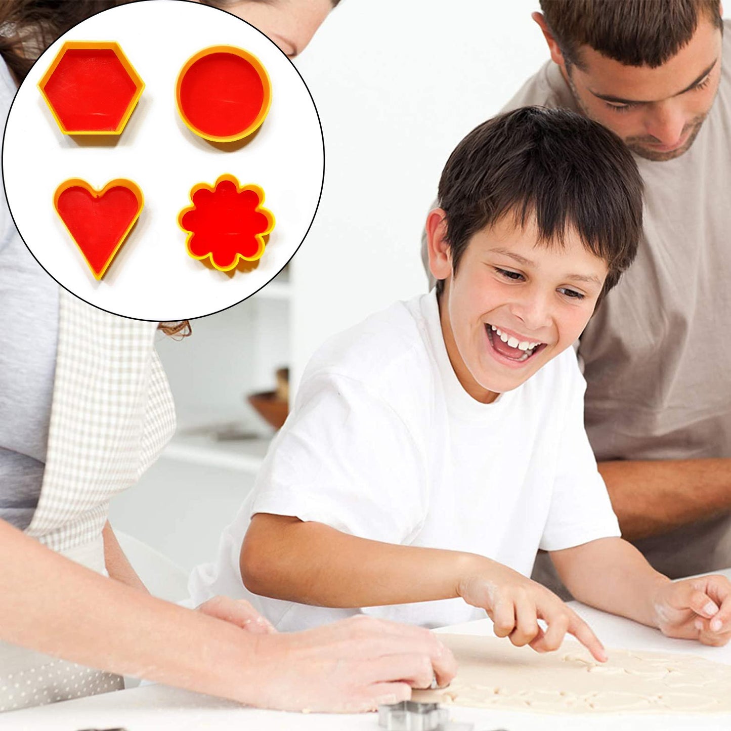 Cookie Cutter With Shape Heart Round Star And Flower (4 Pack)