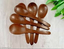 6 Mishri spoons wooden1