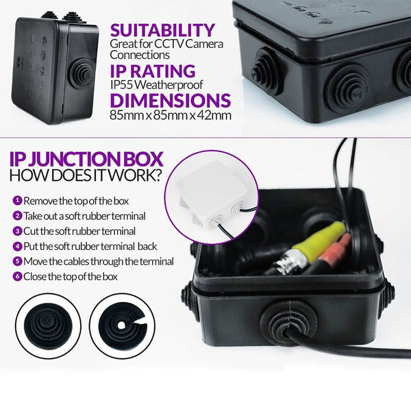 Square Fancy CCTV Storage Box – Protective Case for Cameras (1 Pc)