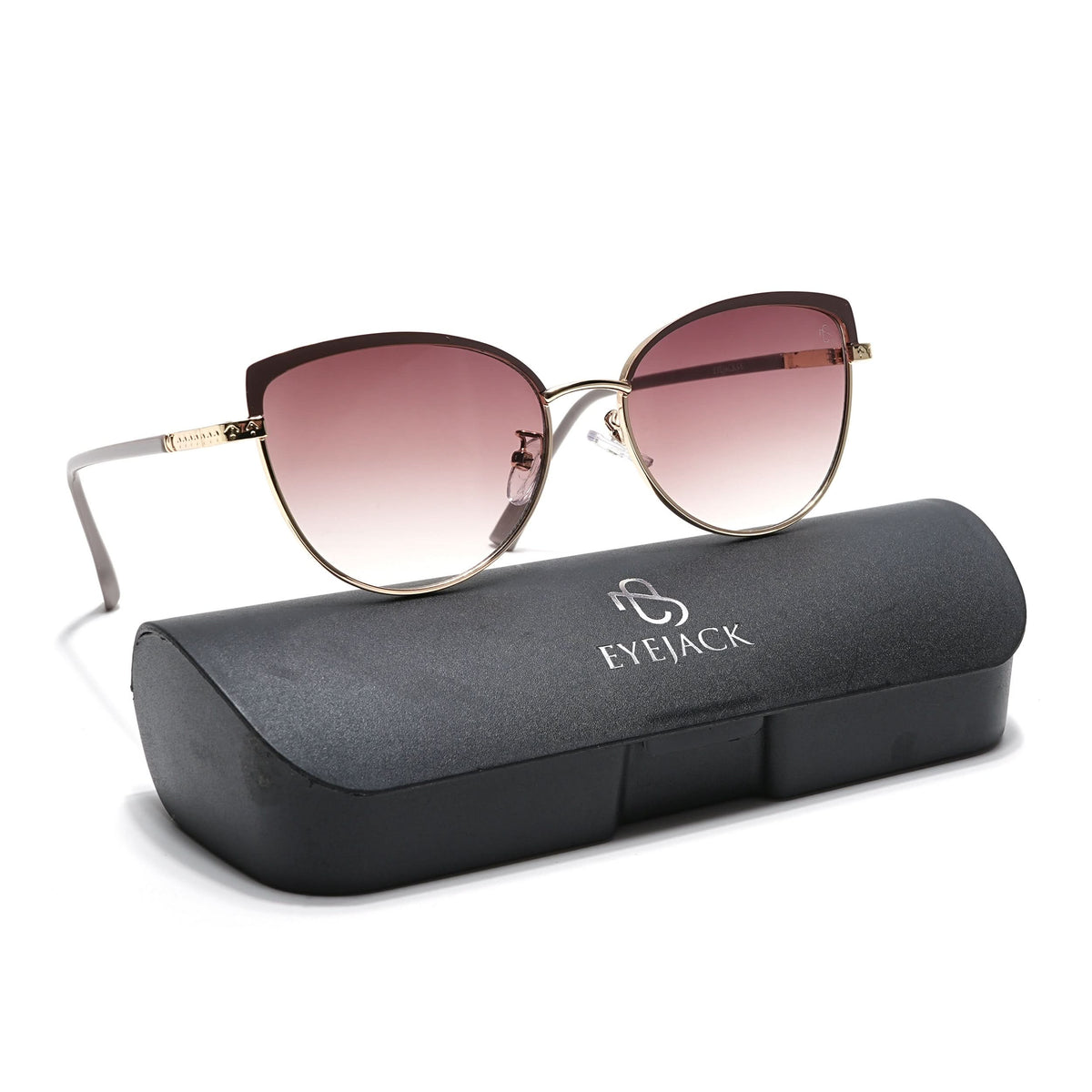 Eyejack Golden & Brown Cateye Sunglasses for Men and Women - Style L831 - view 7