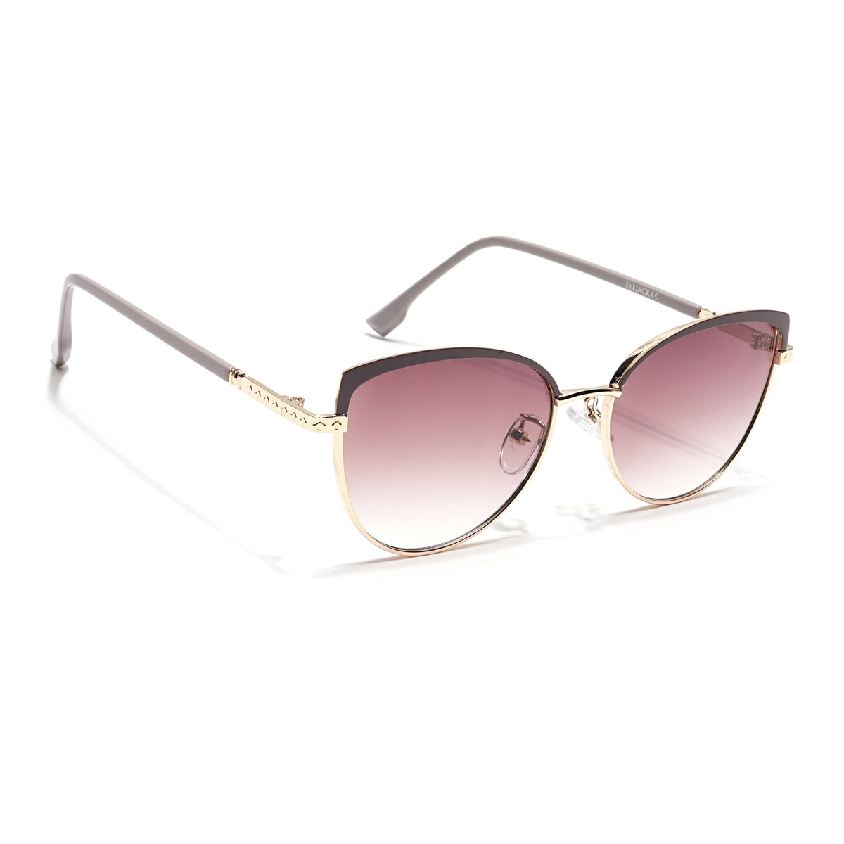 Eyejack Golden & Brown Cateye Sunglasses for Men and Women - Style L831 - view 2