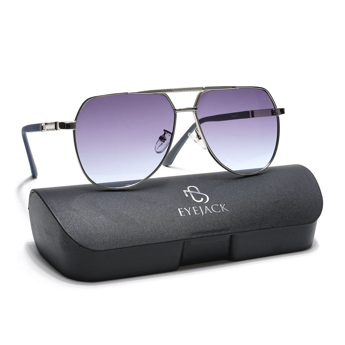 Eyejack Silver Aviator Sunglasses for Men and Women - view 8