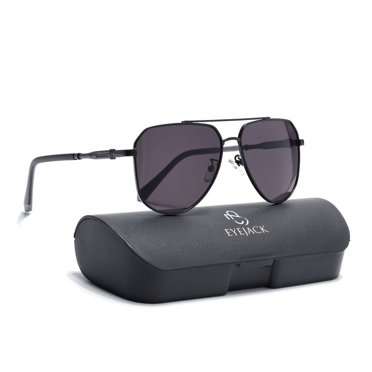 Eyejack Black Aviator Sunglasses for Men and Women - Style 2122 - with box packaging
