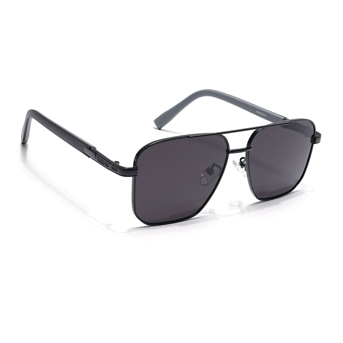 Eyejack Black Square Sunglasses for Men and Women - Style L826 - view 2