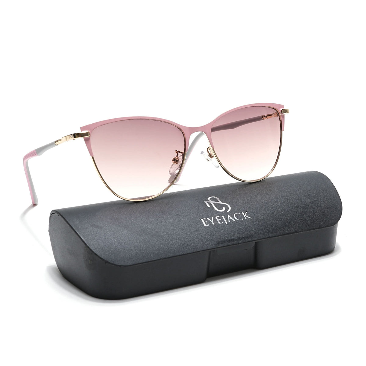 Eyejack Golden & Pink Cateye Sunglasses for Men and Women - view 7