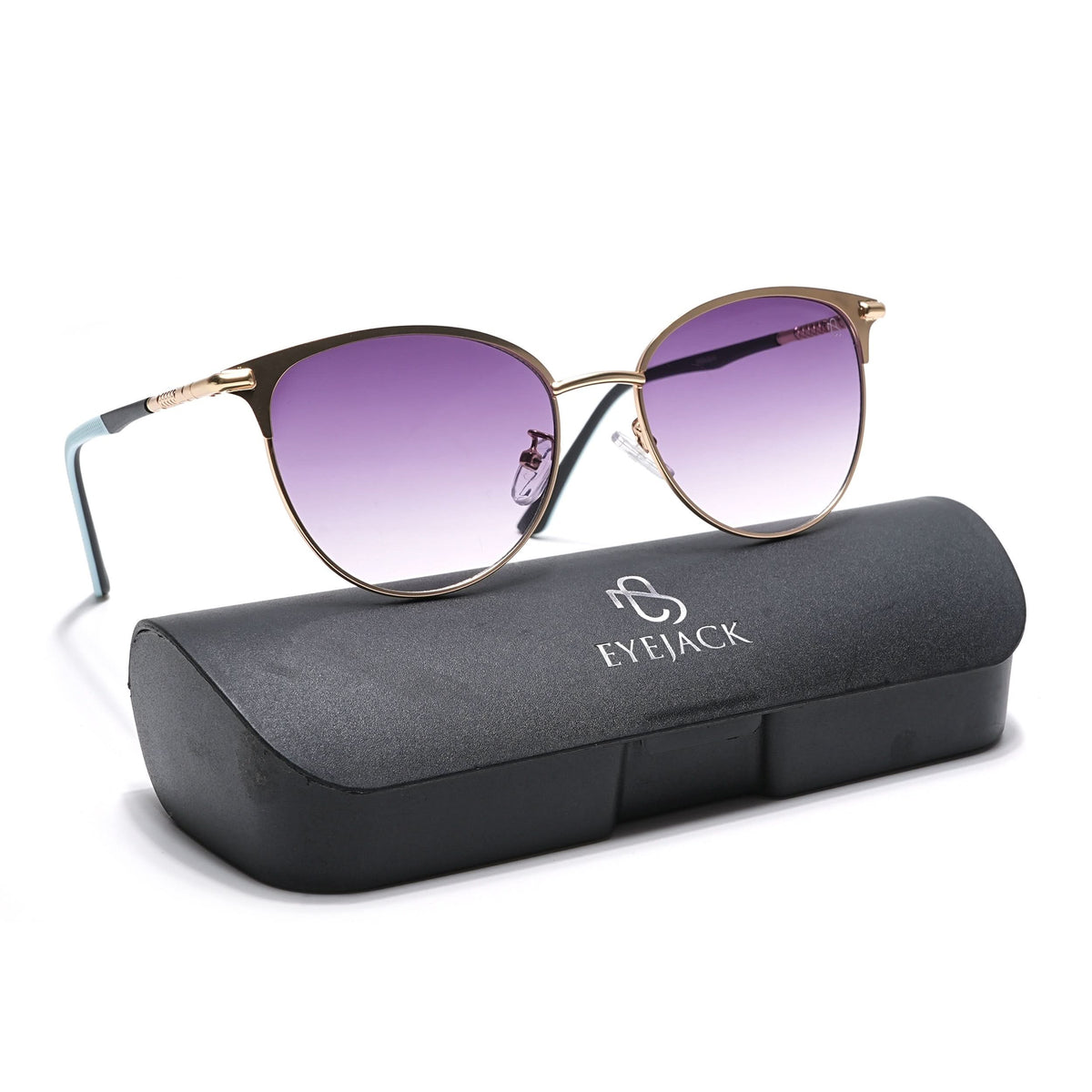 Eyejack Golden Cateye Sunglasses for Men and Women - view 8