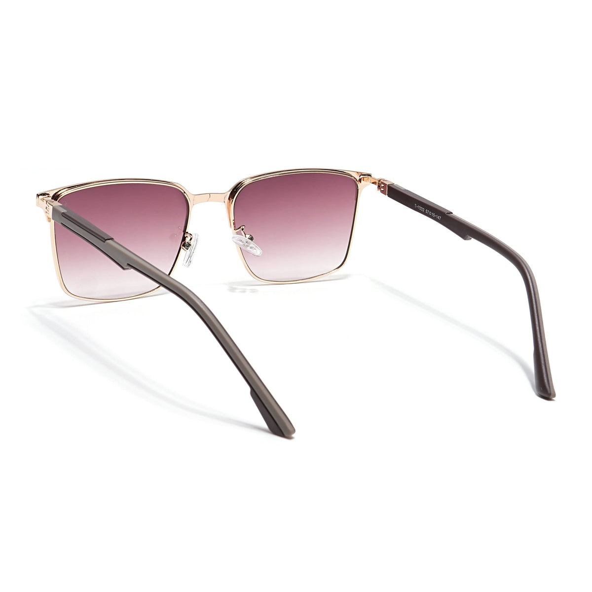 Eyejack Golden & Brown Square Sunglasses for Men and Women - view 6
