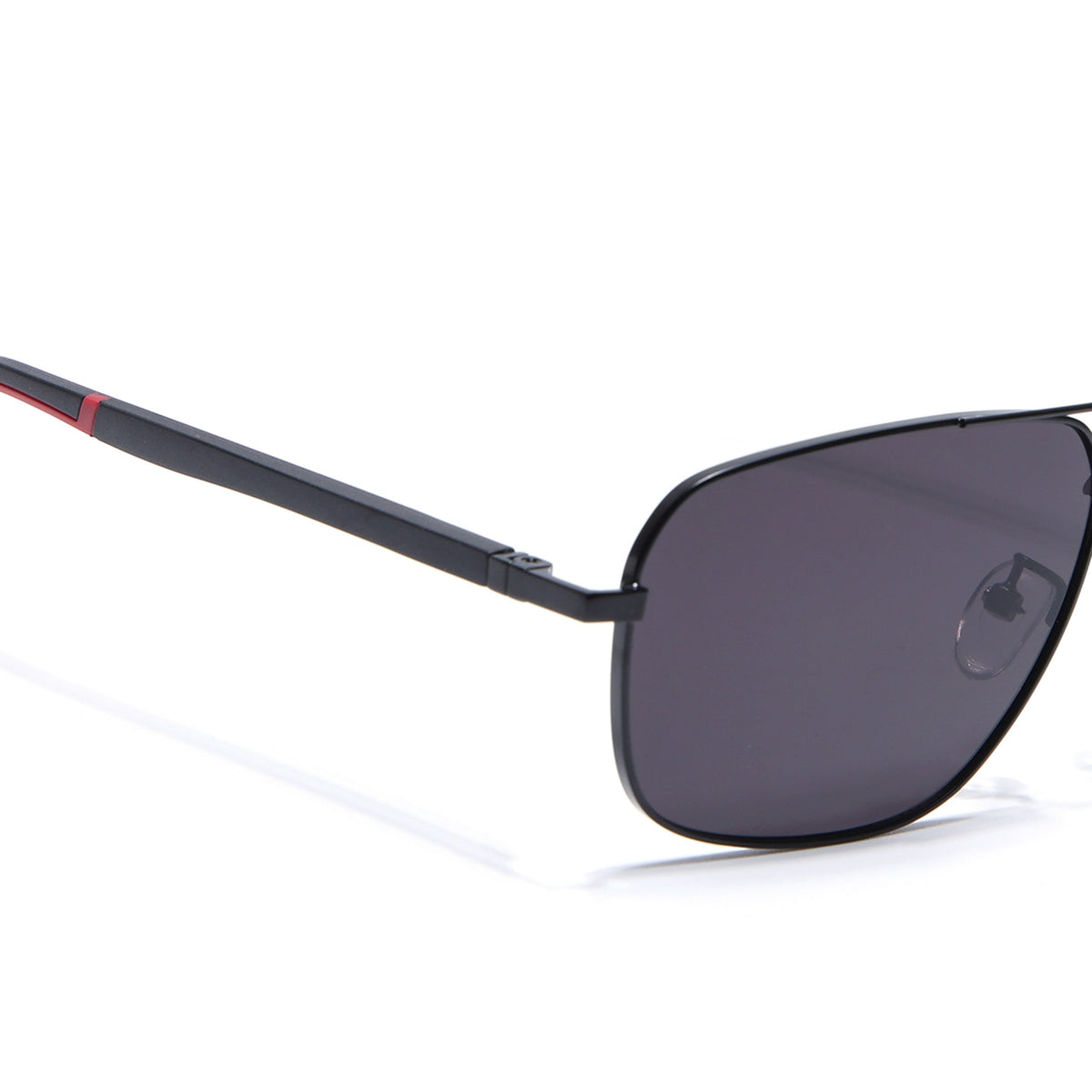 Dawn Black Rectangle Sunglasses for Men and Women - view 3