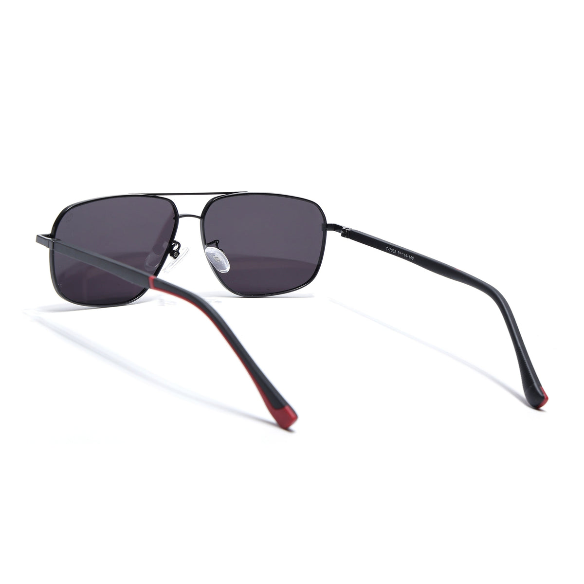 Dawn Black Rectangle Sunglasses for Men and Women - view 4