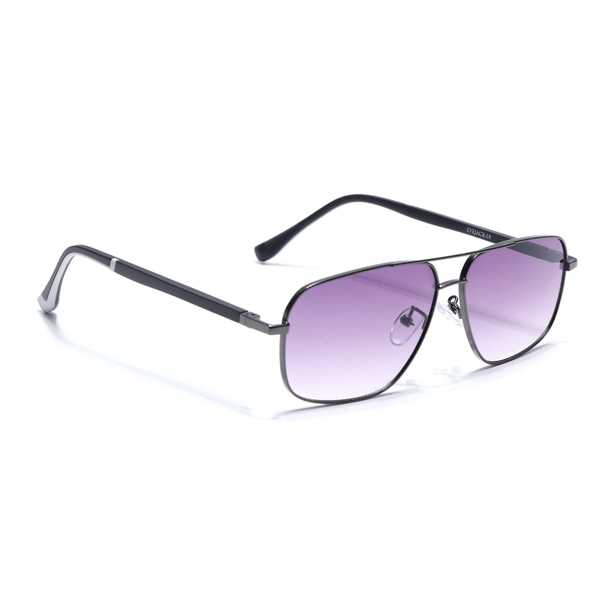 Dawn Dark Grey Rectangle Sunglasses for Men and Women - view 2