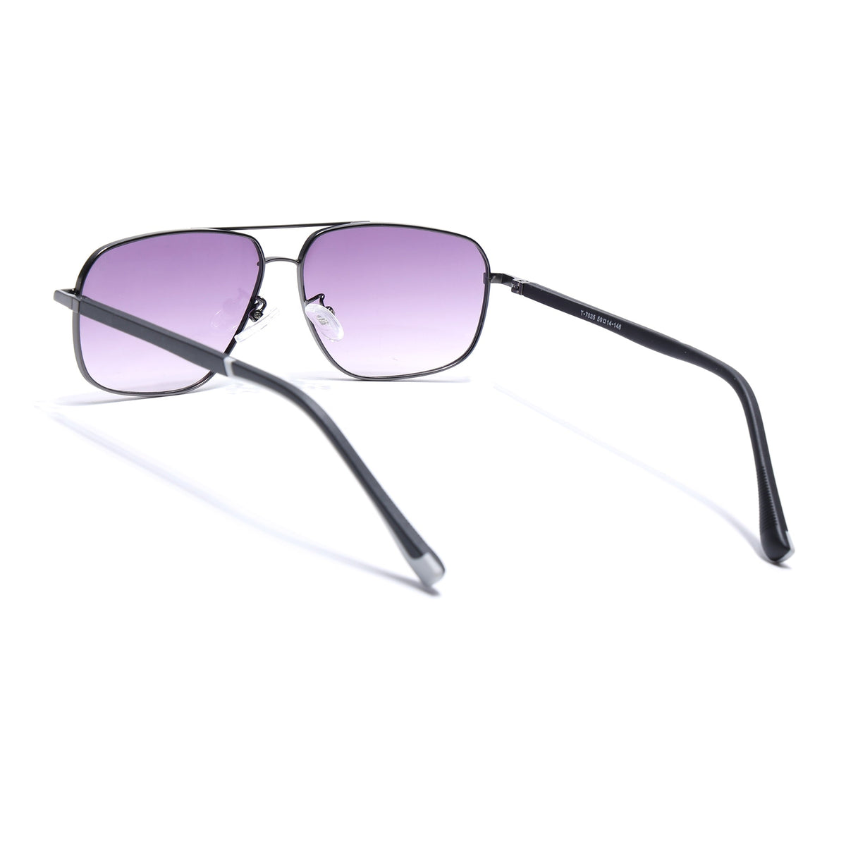 Dawn Dark Grey Rectangle Sunglasses for Men and Women - view 6