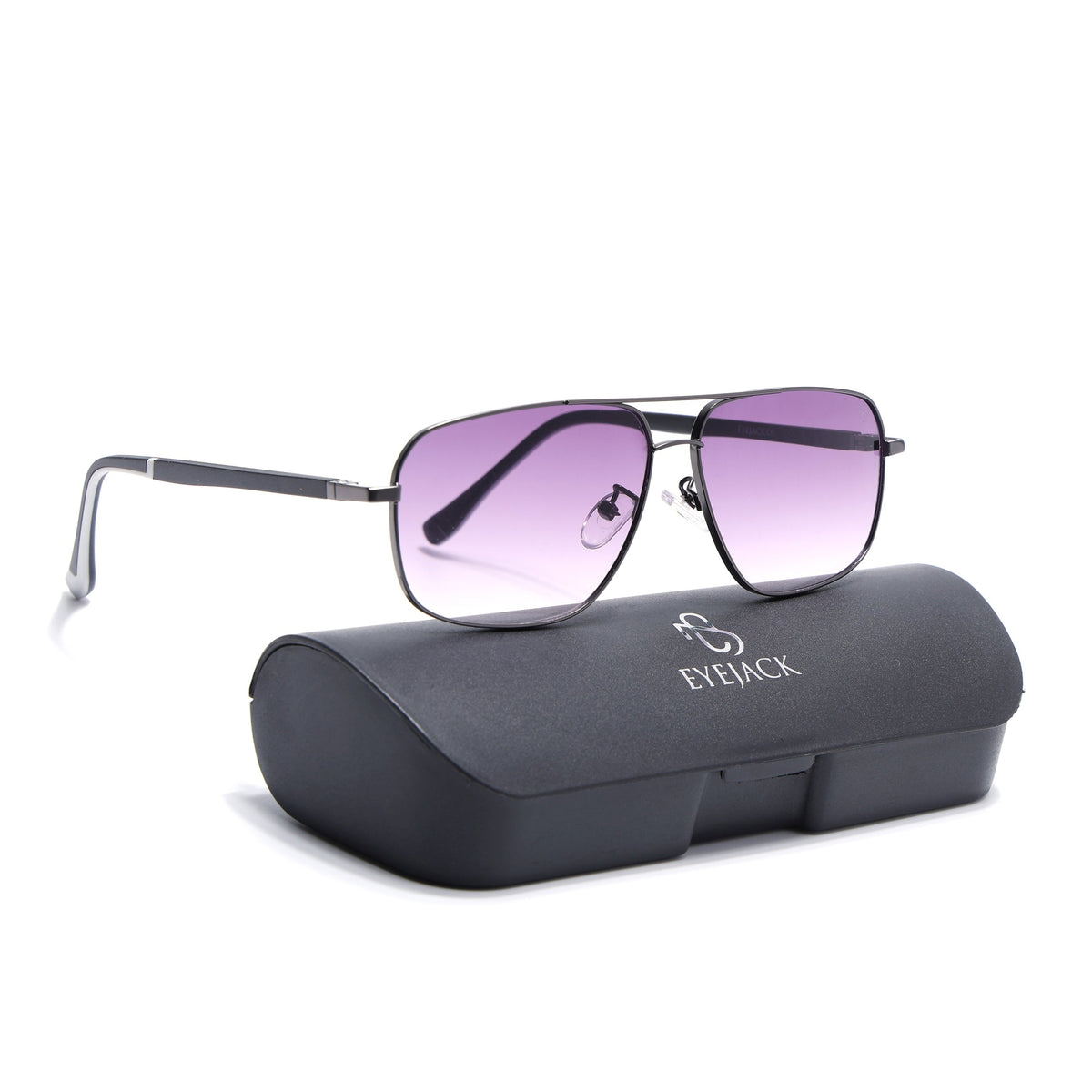 Dawn Dark Grey Rectangle Sunglasses for Men and Women - with box packaging