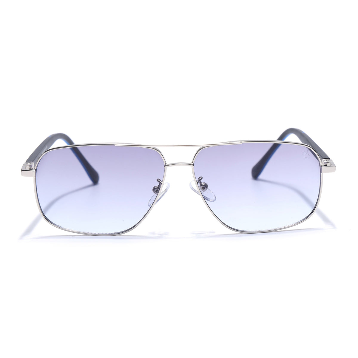 Dawn Silver Rectangle Sunglasses for Men and Women - view 2