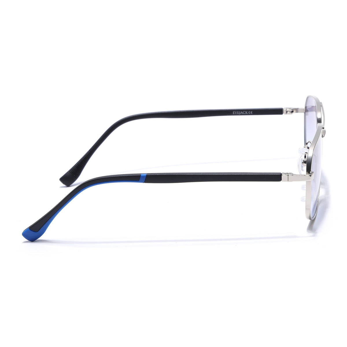 Dawn Silver Rectangle Sunglasses for Men and Women - view 5